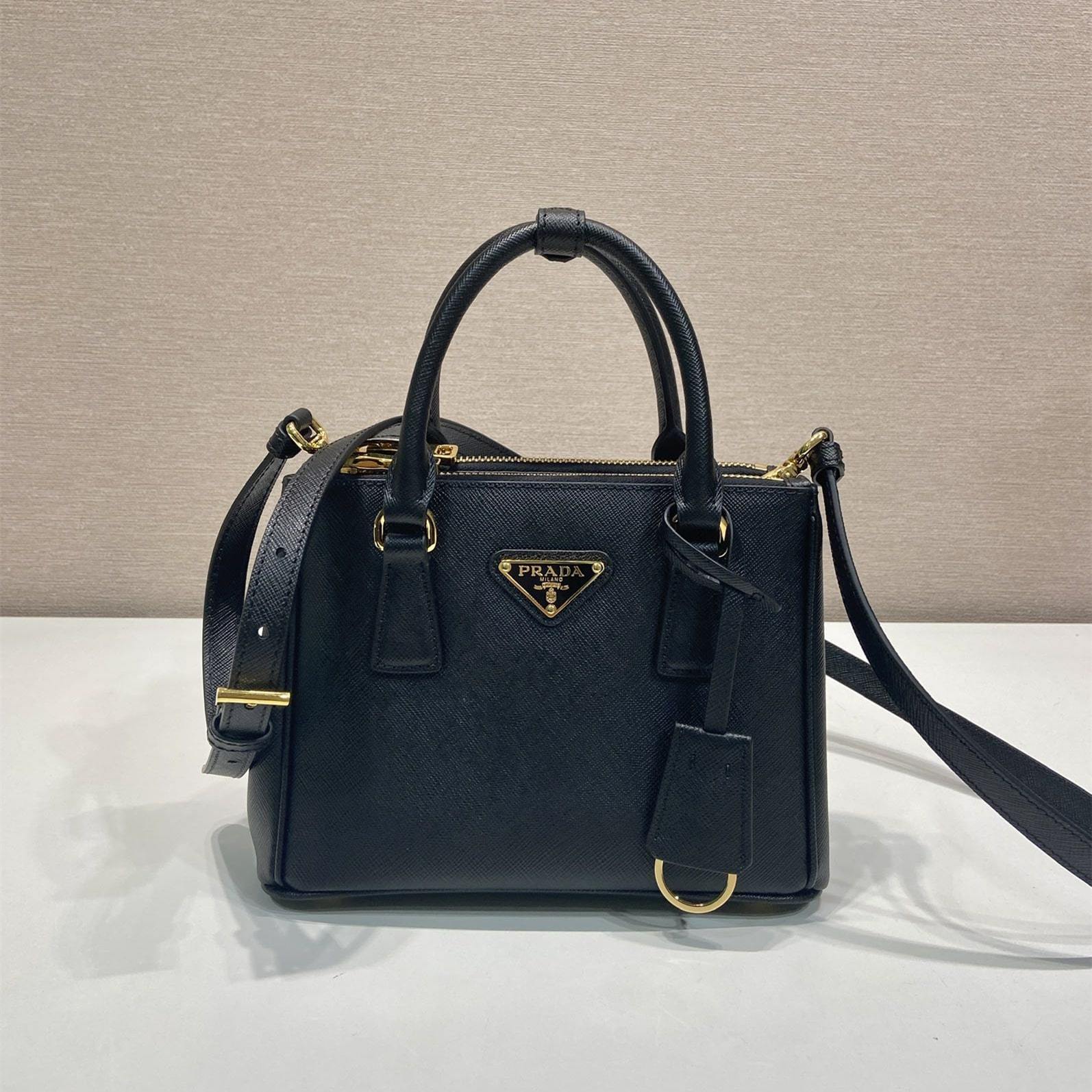 高仿Prada*Galleria系列1BA907手提包Mini黑色免檢版