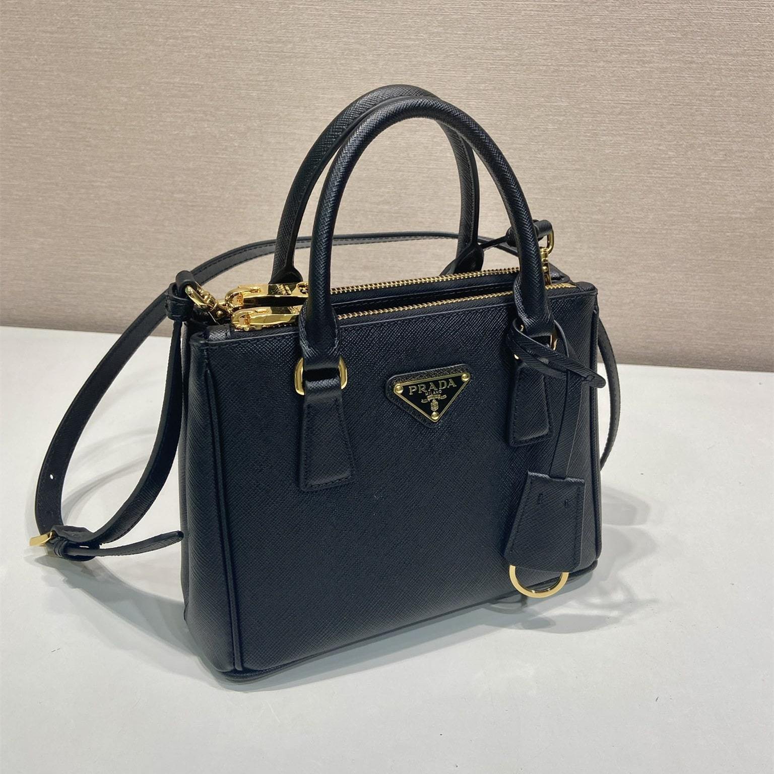 高仿Prada*Galleria系列1BA907手提包Mini黑色免檢版