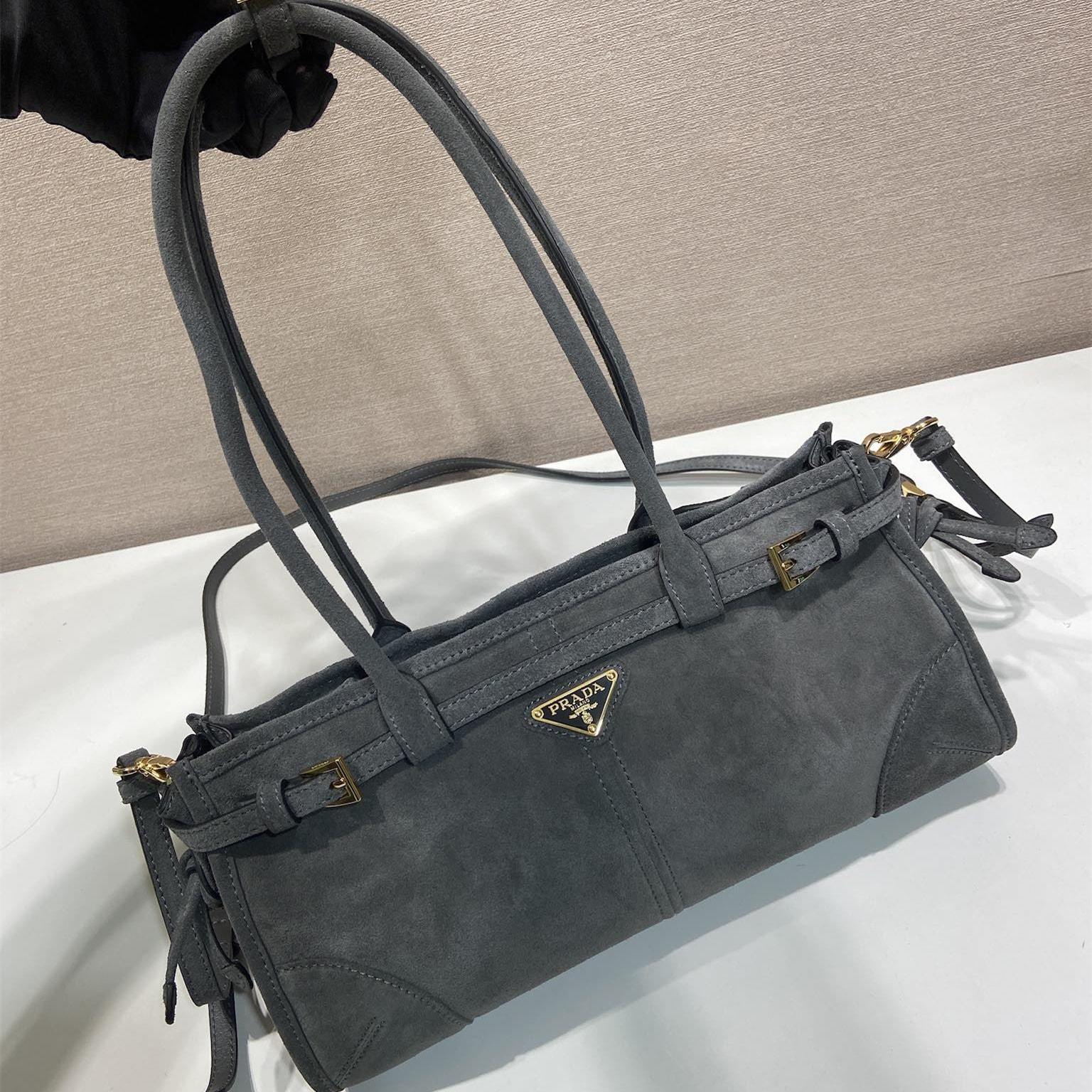 高仿Prada*Bonnie系列1BA426手提單肩包空軍藍小號免檢版
