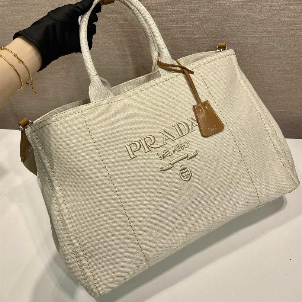 高仿Prada*Jardiniere系列2VG131單肩手提袋男士白色免檢版
