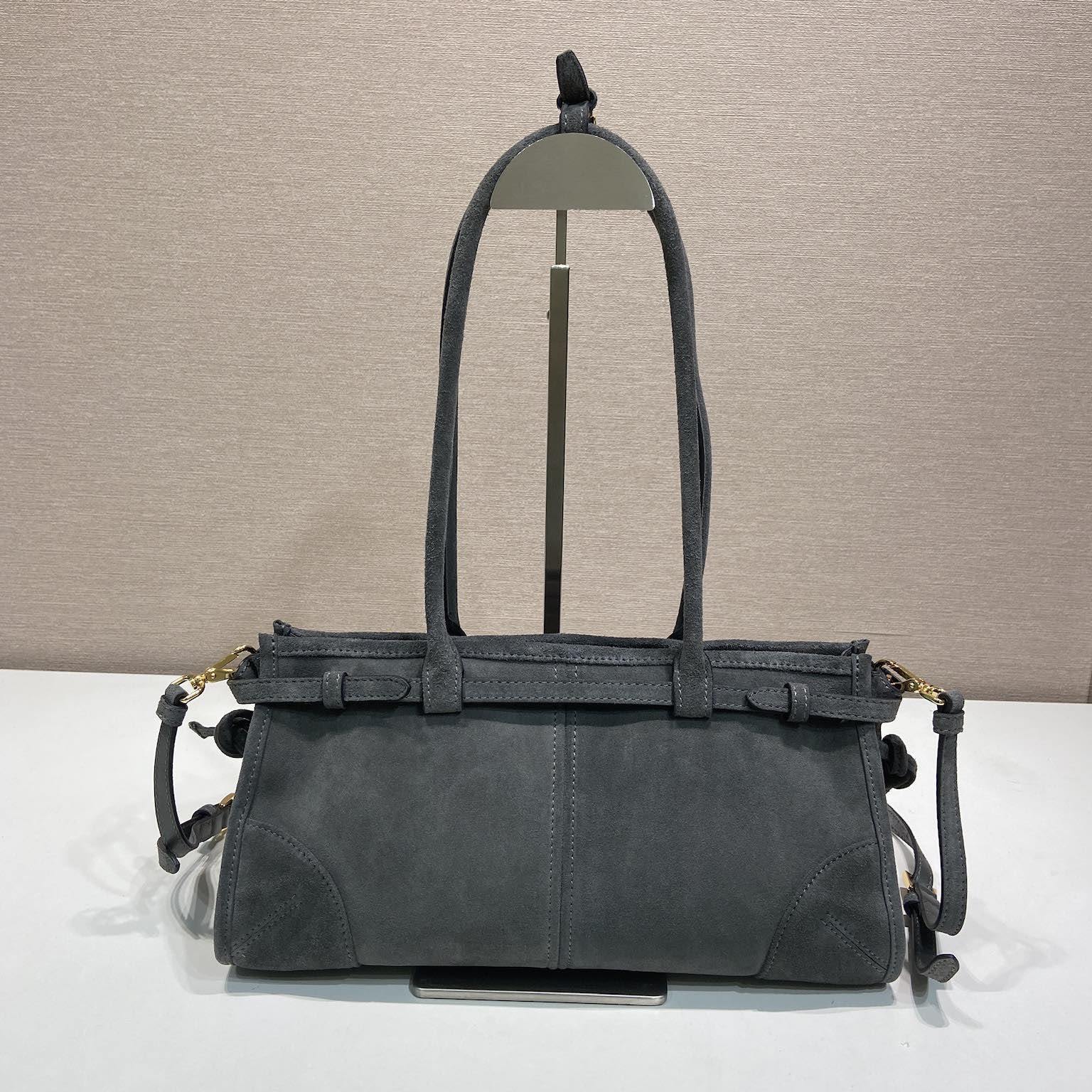 高仿Prada*Bonnie系列1BA426手提單肩包空軍藍小號免檢版