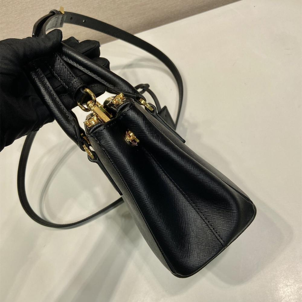 高仿Prada*Galleria系列1BA907手提包Mini黑色免檢版
