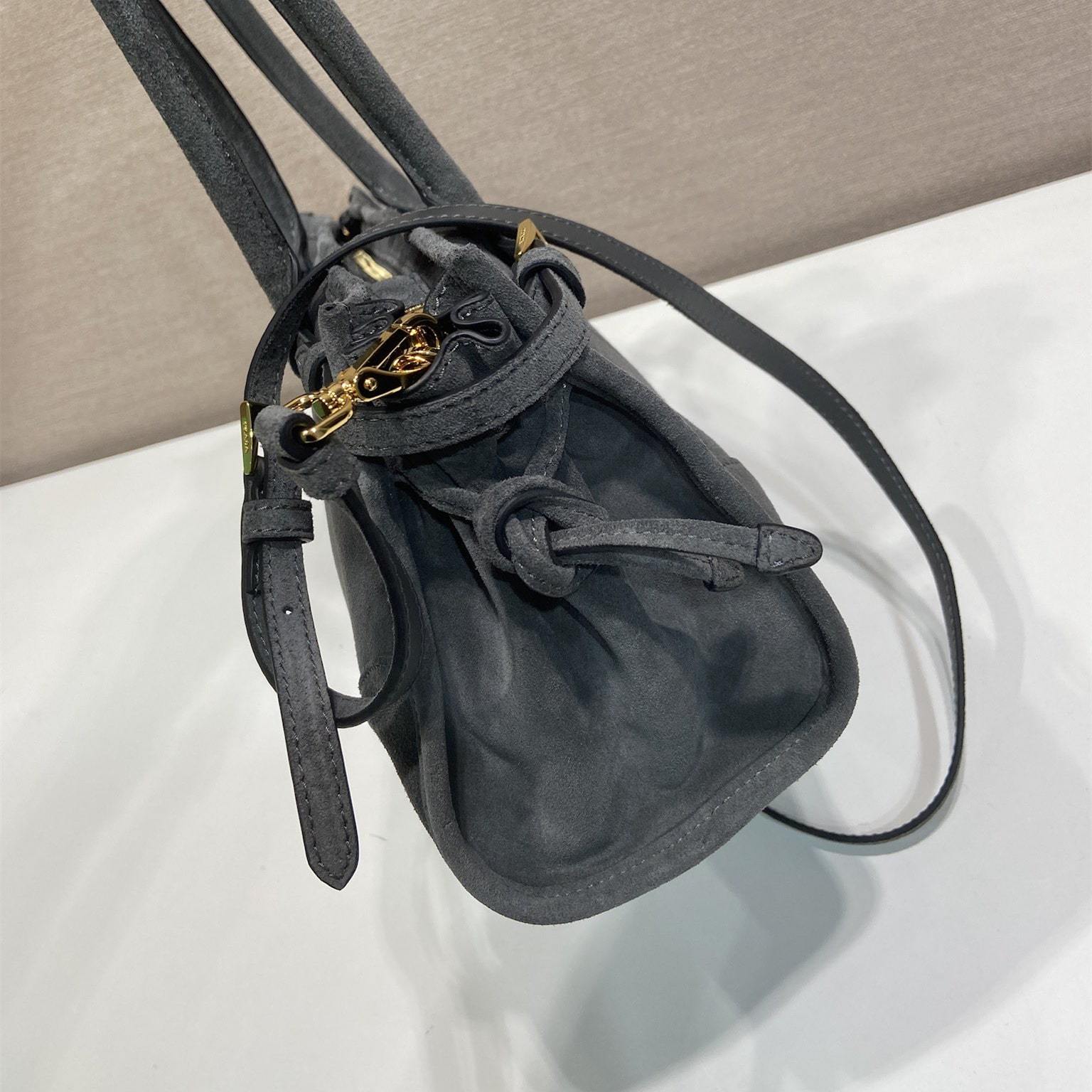 高仿Prada*Bonnie系列1BA426手提單肩包空軍藍小號免檢版