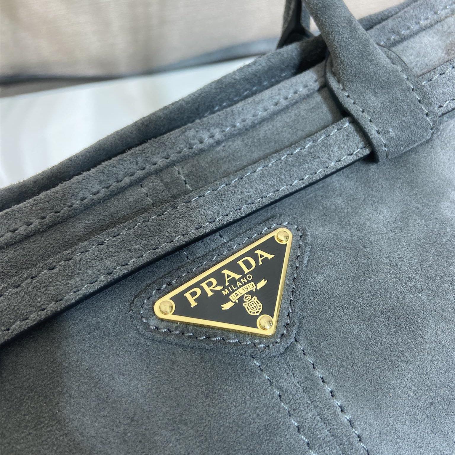 高仿Prada*Bonnie系列1BA426手提單肩包空軍藍小號免檢版