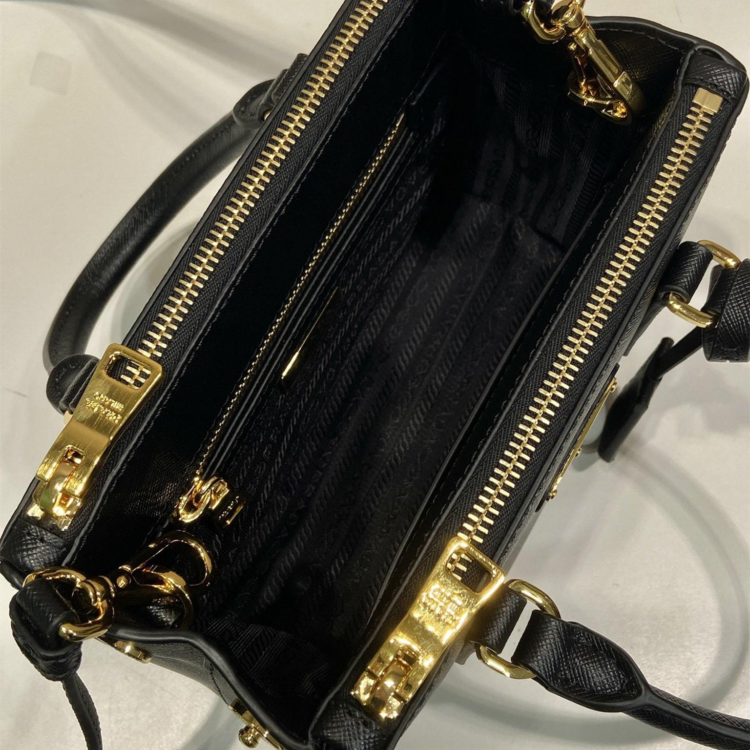 高仿Prada*Galleria系列1BA907手提包Mini黑色免檢版