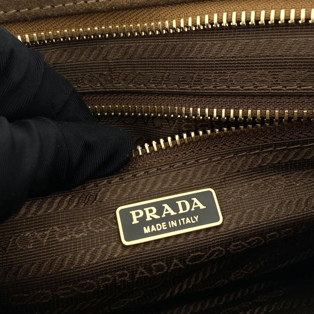 高仿Prada*Bonnie系列1BA426手提單肩包肉桂色小號免檢版