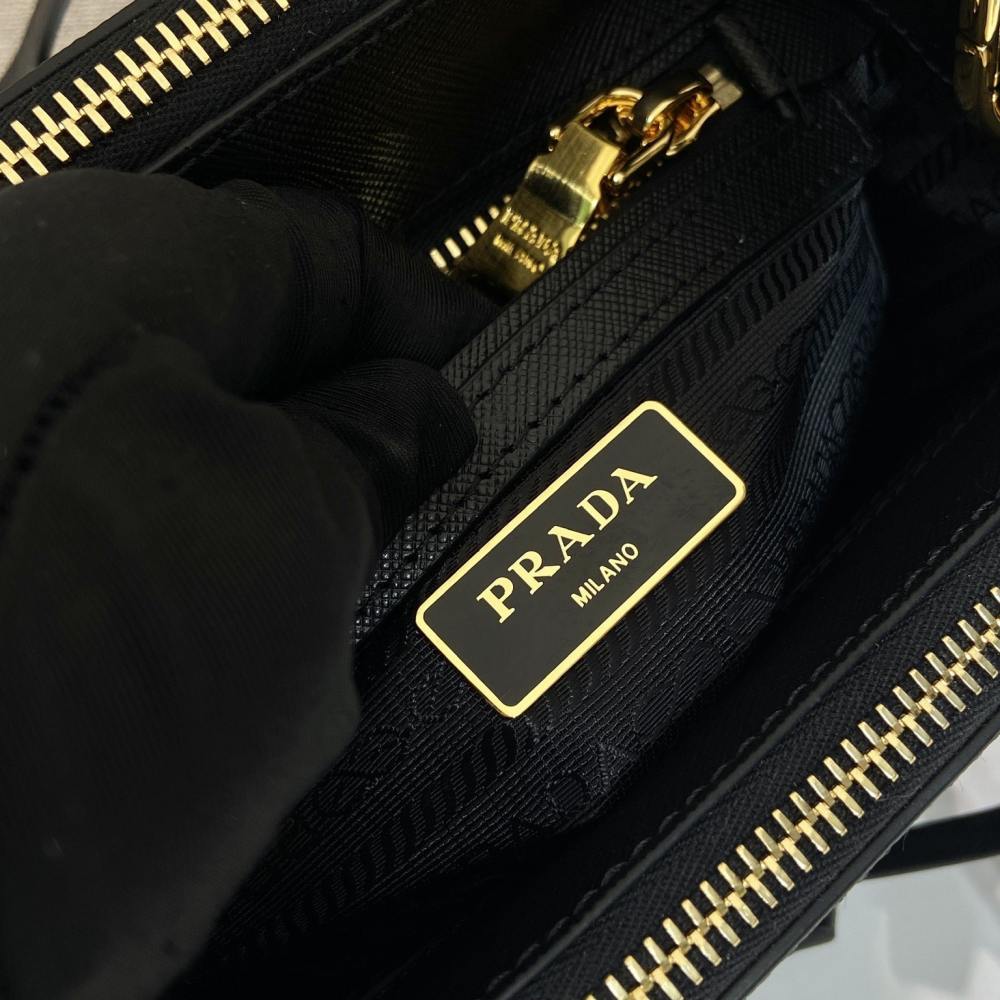 高仿Prada*Galleria系列1BA907手提包Mini黑色免檢版