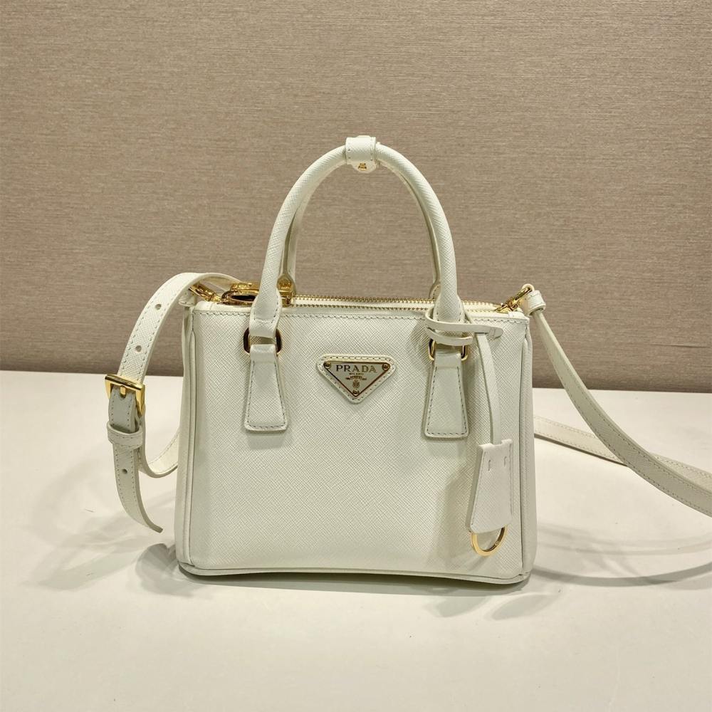 高仿Prada*Galleria系列1BA907手提包Mini白色免檢版