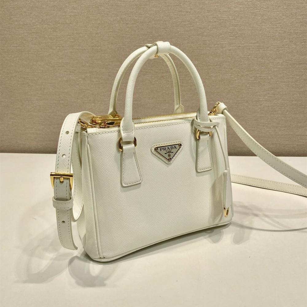 高仿Prada*Galleria系列1BA907手提包Mini白色免檢版