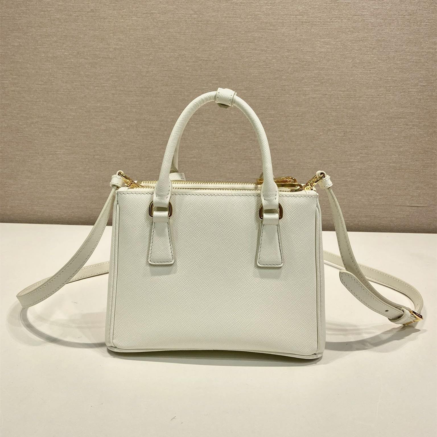 高仿Prada*Galleria系列1BA907手提包Mini白色免檢版