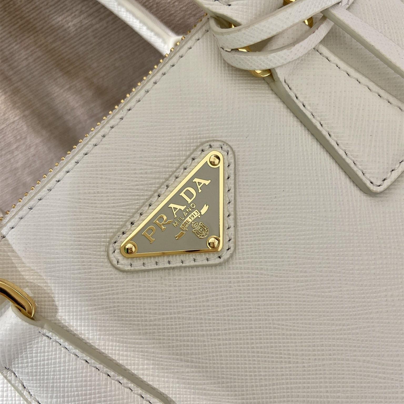 高仿Prada*Galleria系列1BA907手提包Mini白色免檢版