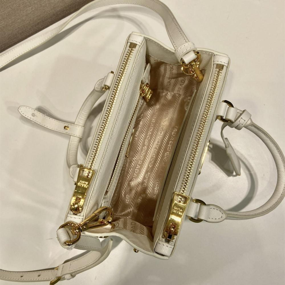 高仿Prada*Galleria系列1BA907手提包Mini白色免檢版