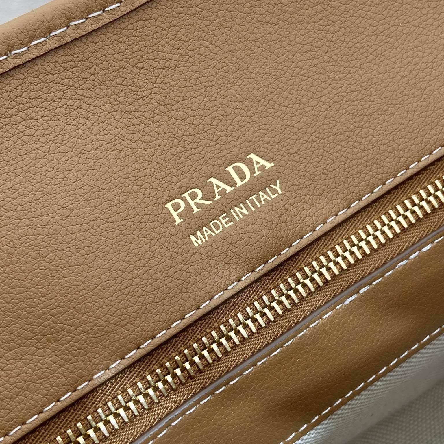 高仿Prada*Oversize系列1BG572織物手提包棕色中號免檢版