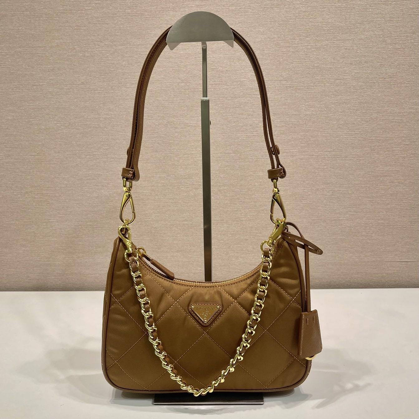 高仿Prada*RE-Nylon系列1BC204單肩包棕色免檢版