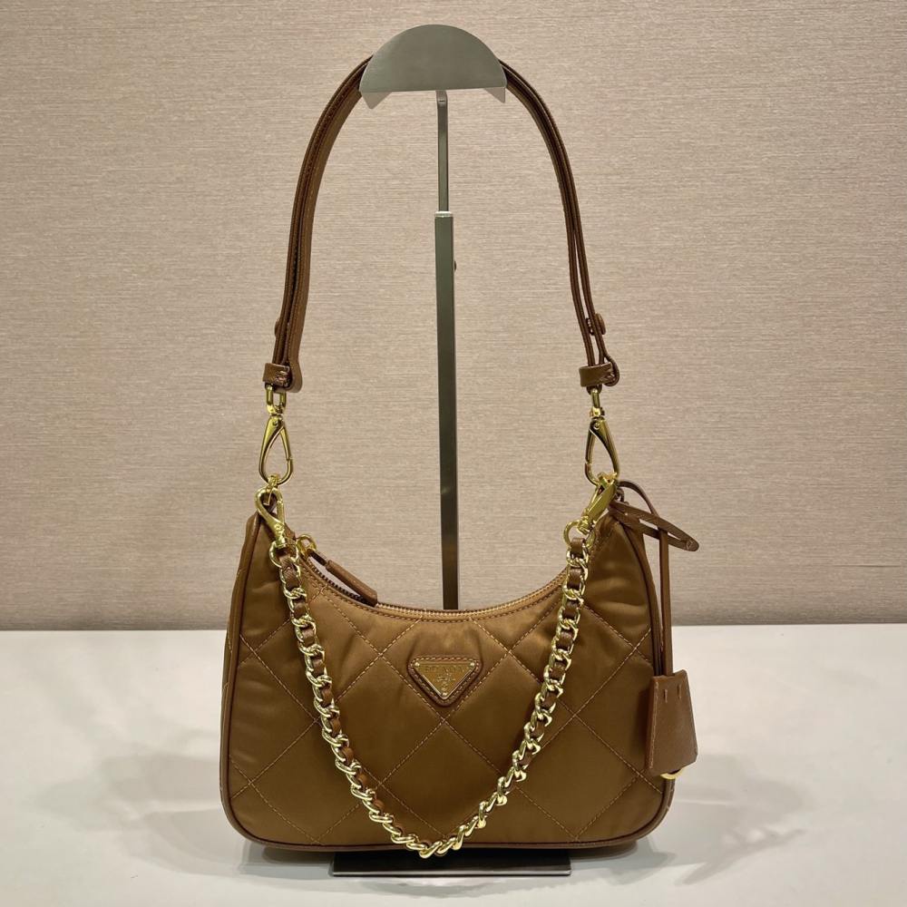 高仿Prada*RE-Nylon系列1BC204單肩包棕色免檢版