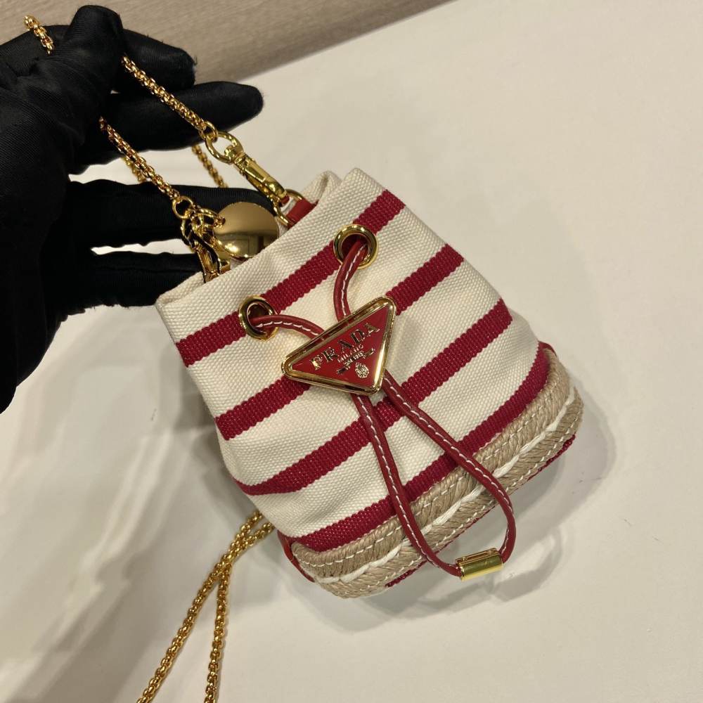 高仿Prada*Mariner系列1NR16H水桶包紅色Mini免檢版