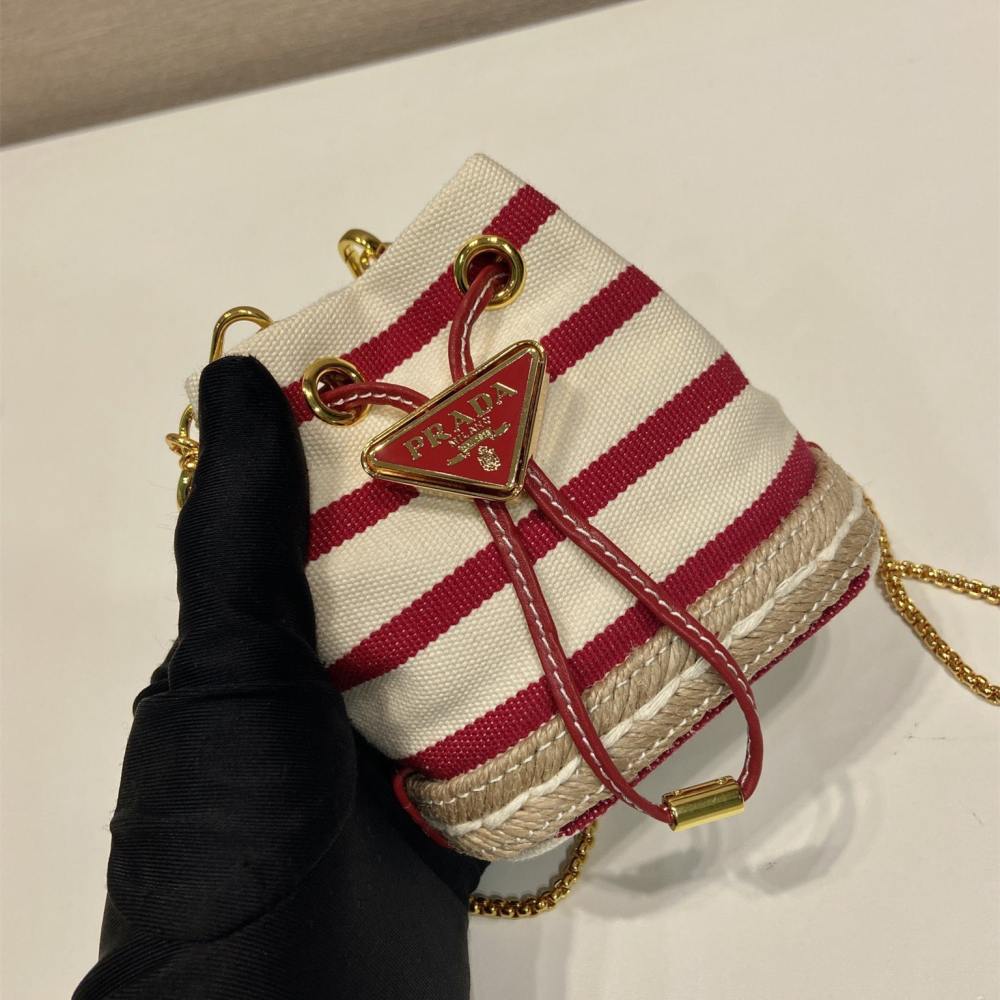 高仿Prada*Mariner系列1NR16H水桶包紅色Mini免檢版