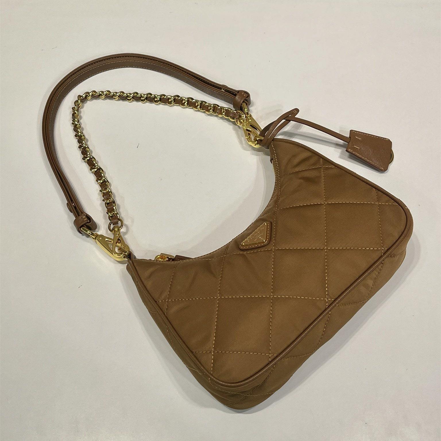 高仿Prada*RE-Nylon系列1BC204單肩包棕色免檢版