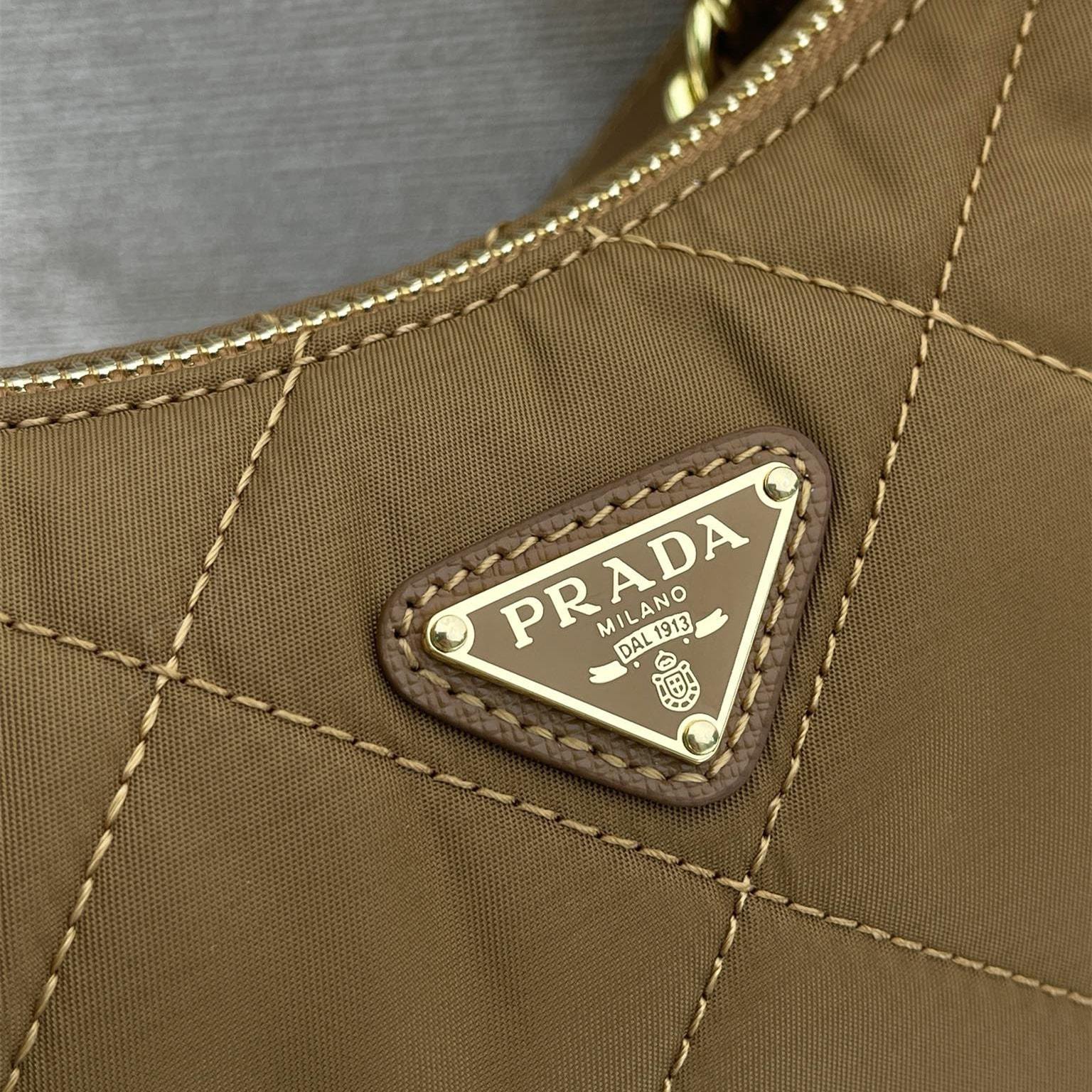 高仿Prada*RE-Nylon系列1BC204單肩包棕色免檢版
