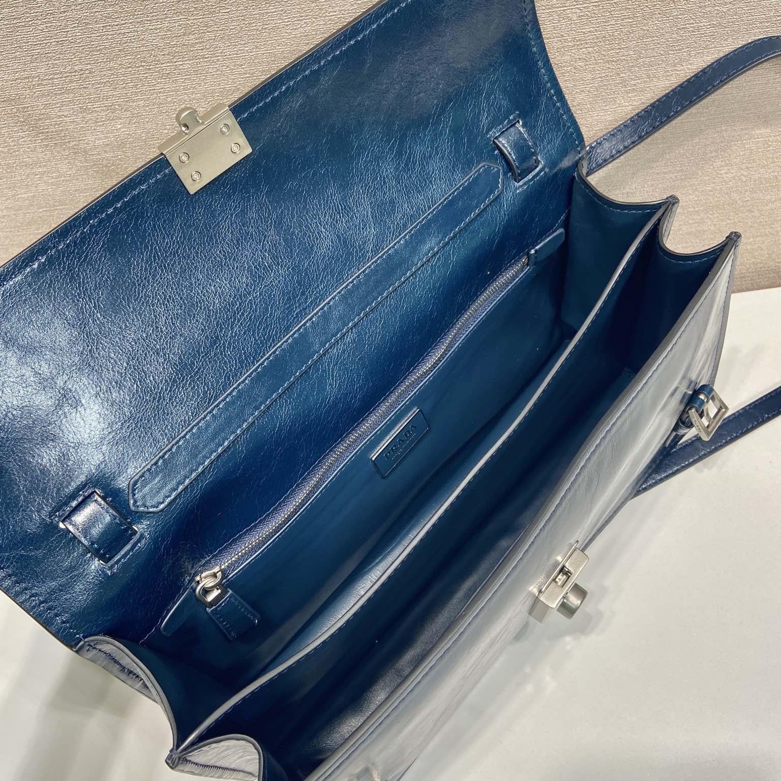 高仿Prada*1BN026筆筒包單肩包黑色中號免檢版