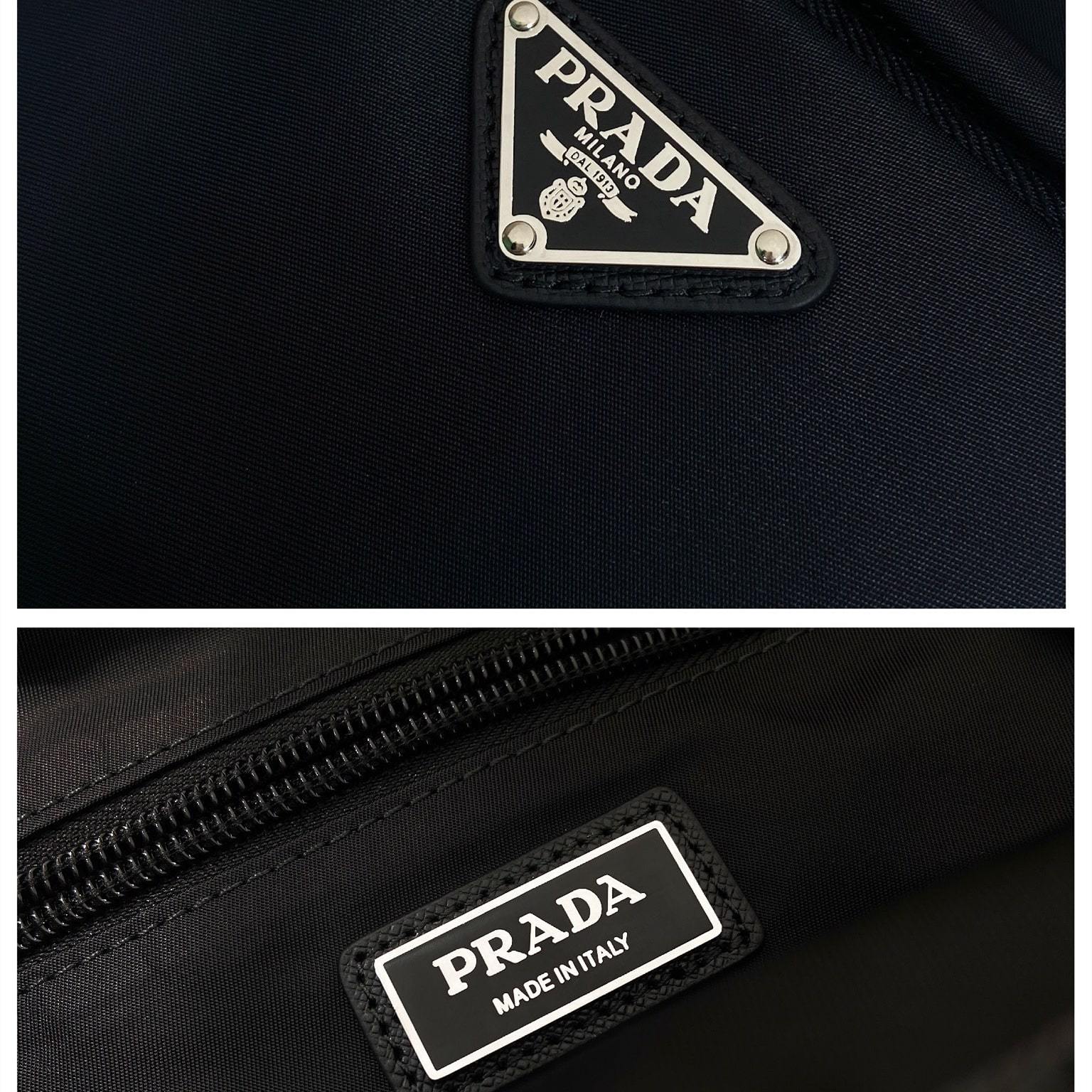 高仿Prada*RE-Nylon系列2VZ116尼龍男士胸包黑色免檢版