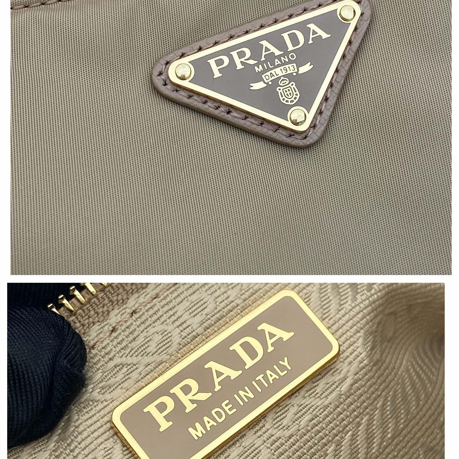 高仿Prada*RE-Nylon系列1BH222單肩半月包駝色免檢版
