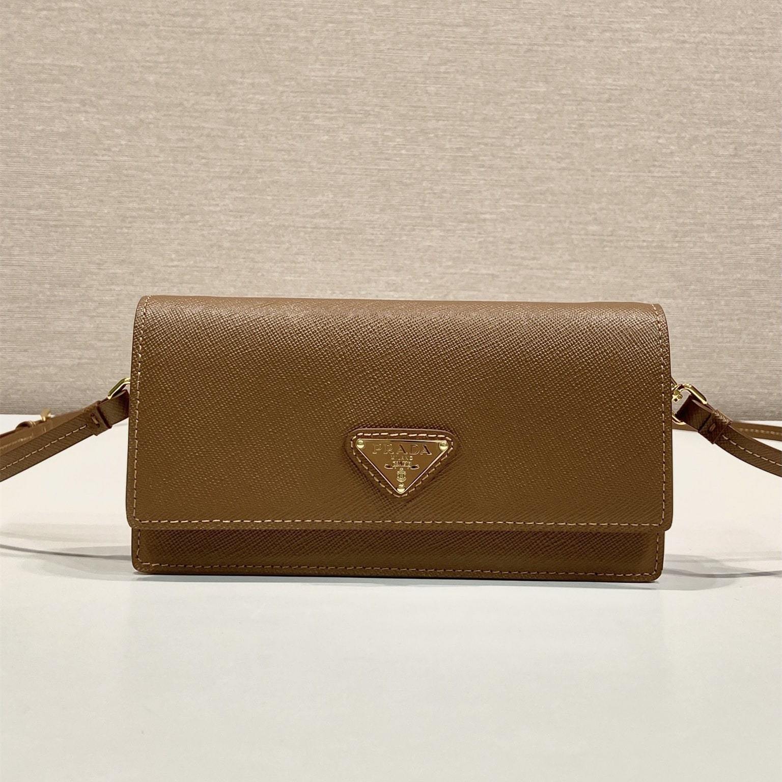 高仿Prada*Saffano系列1NF059斜挎包棕色Mini免檢版