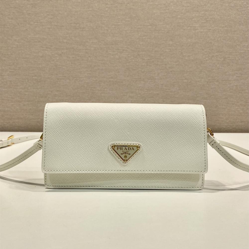 高仿Prada*Saffano系列1NF059斜挎包白色Mini免檢版