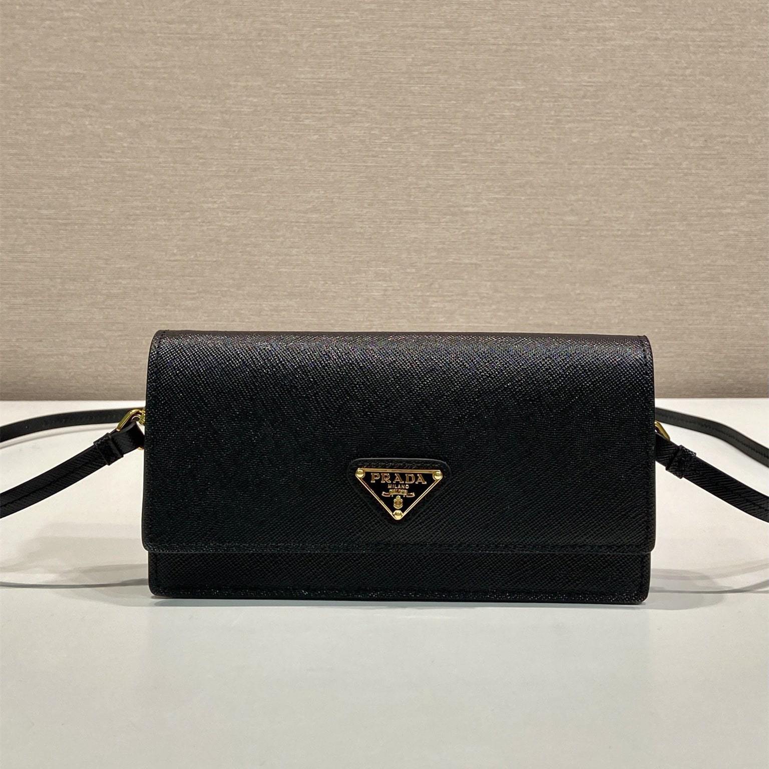 高仿Prada*Saffano系列1NF059斜挎包黑色Mini免檢版