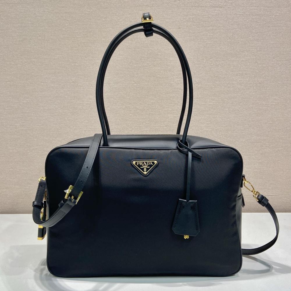 高仿Prada*RE-Nylon系列1BB131單肩手提袋黑色大號免檢版