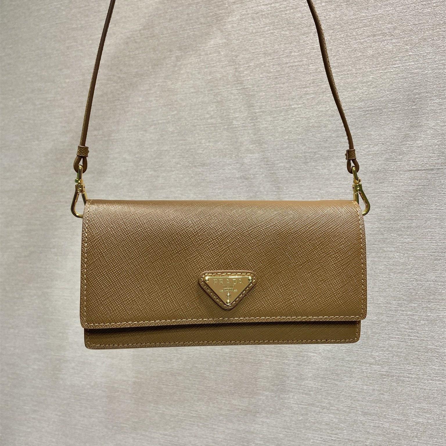 高仿Prada*Saffano系列1NF059斜挎包棕色Mini免檢版