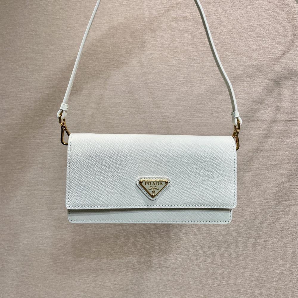 高仿Prada*Saffano系列1NF059斜挎包白色Mini免檢版