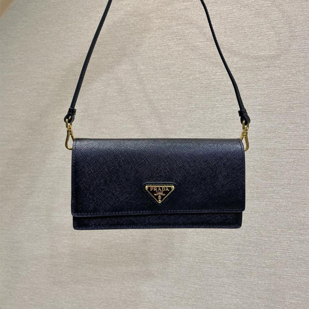 高仿Prada*Saffano系列1NF059斜挎包黑色Mini免檢版