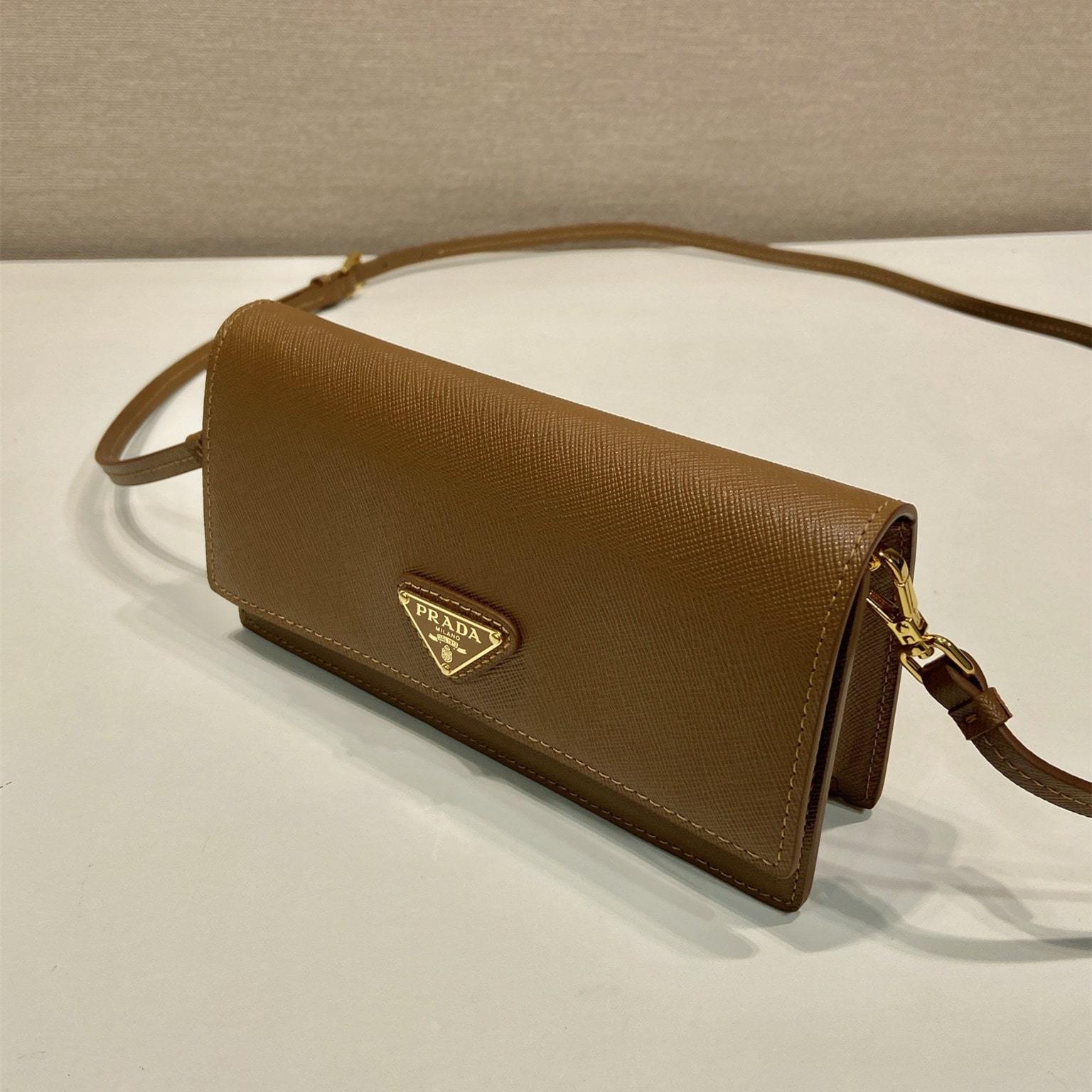 高仿Prada*Saffano系列1NF059斜挎包棕色Mini免檢版