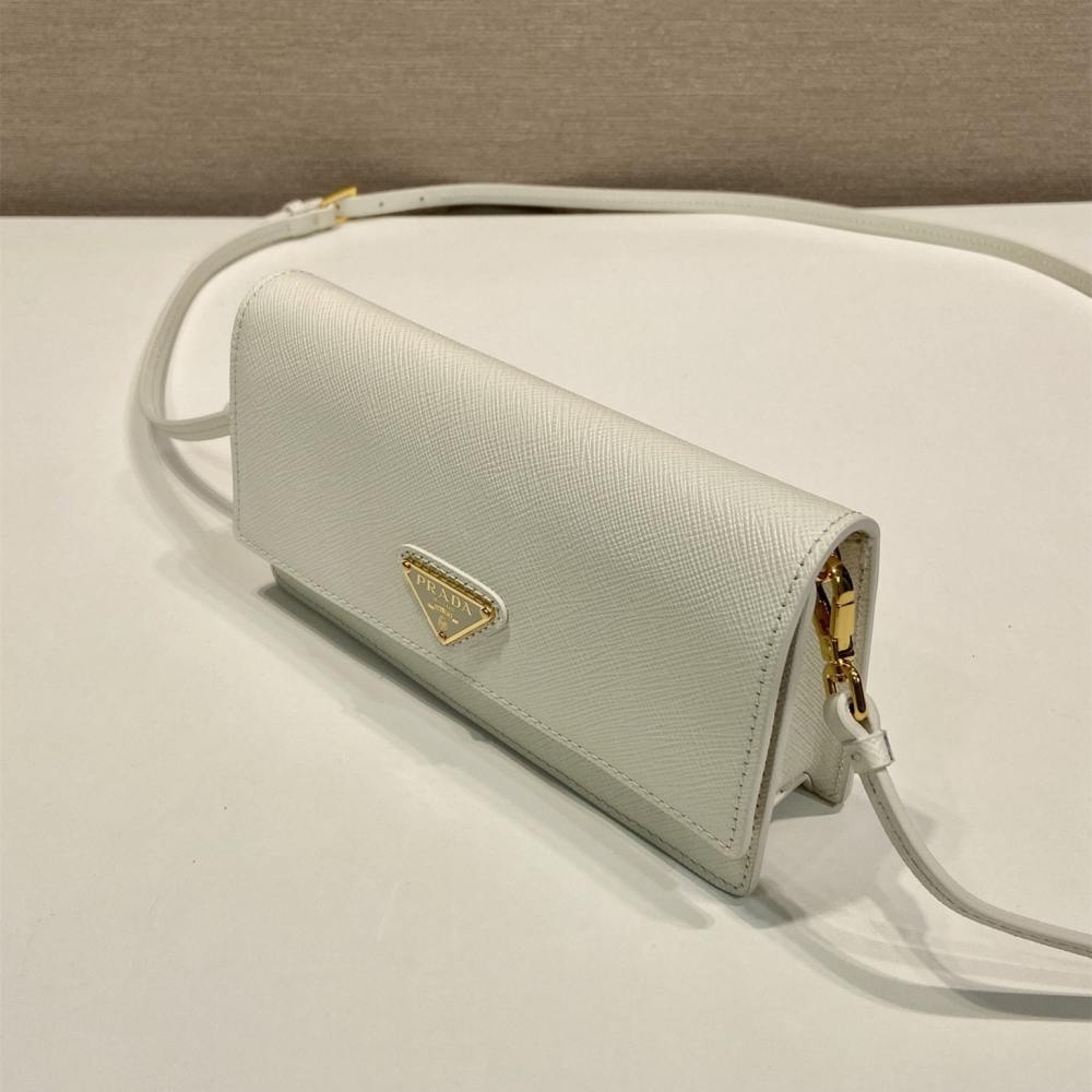高仿Prada*Saffano系列1NF059斜挎包白色Mini免檢版