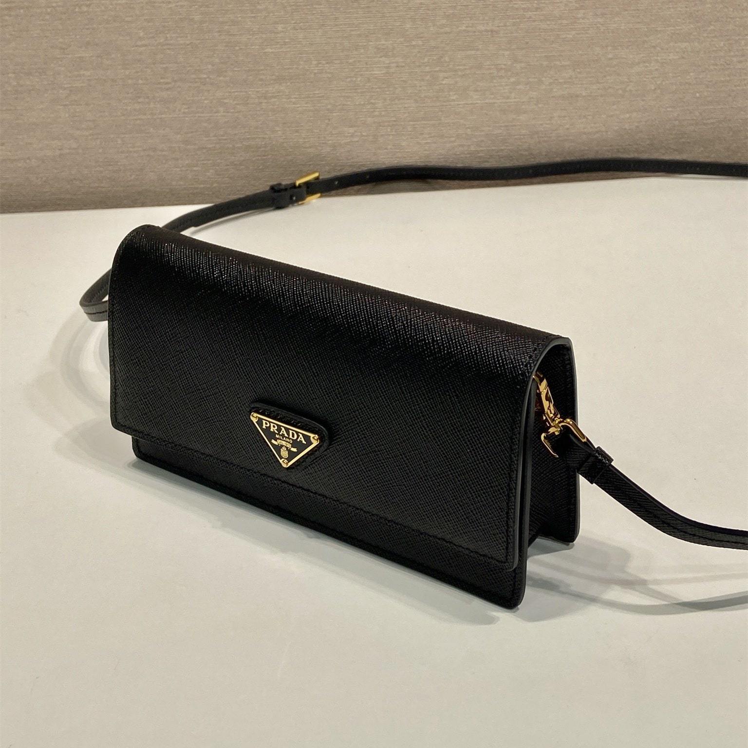 高仿Prada*Saffano系列1NF059斜挎包黑色Mini免檢版