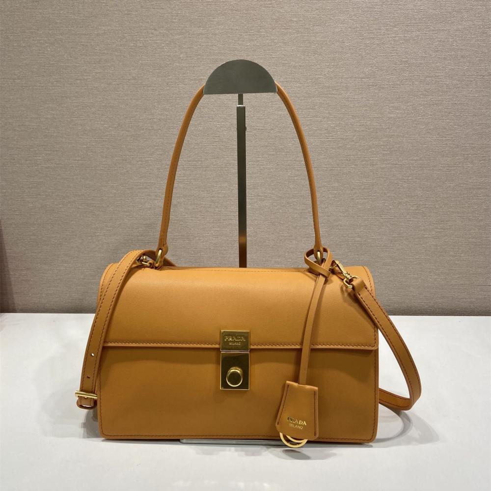 高仿Prada*SoftSound系列1BN023斜挎包琥珀色中號免檢版
