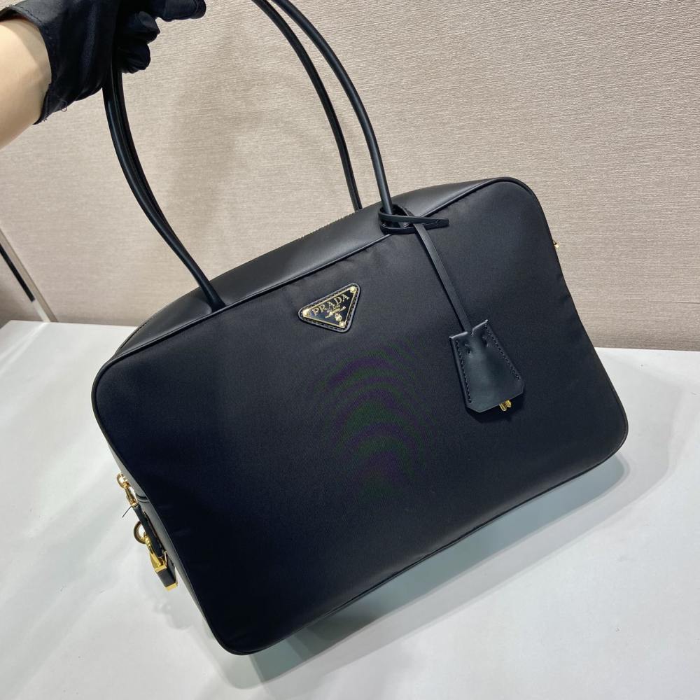 高仿Prada*RE-Nylon系列1BB131單肩手提袋黑色大號免檢版