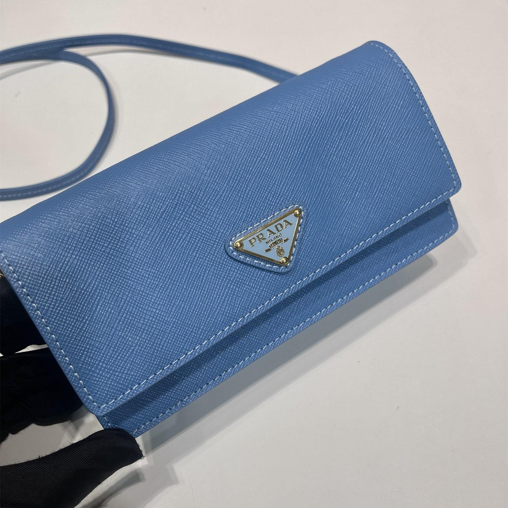 高仿Prada*Saffano系列1NF059斜挎包藍色Mini免檢版