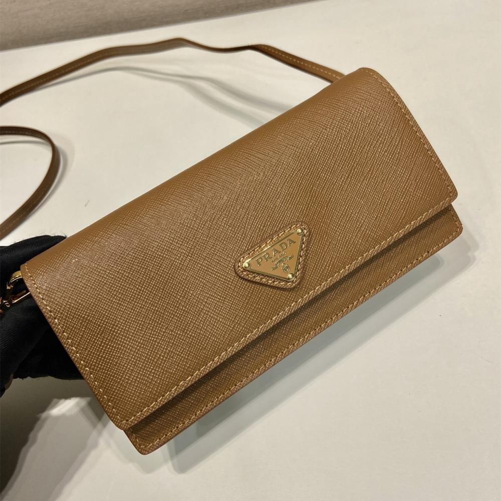 高仿Prada*Saffano系列1NF059斜挎包棕色Mini免檢版