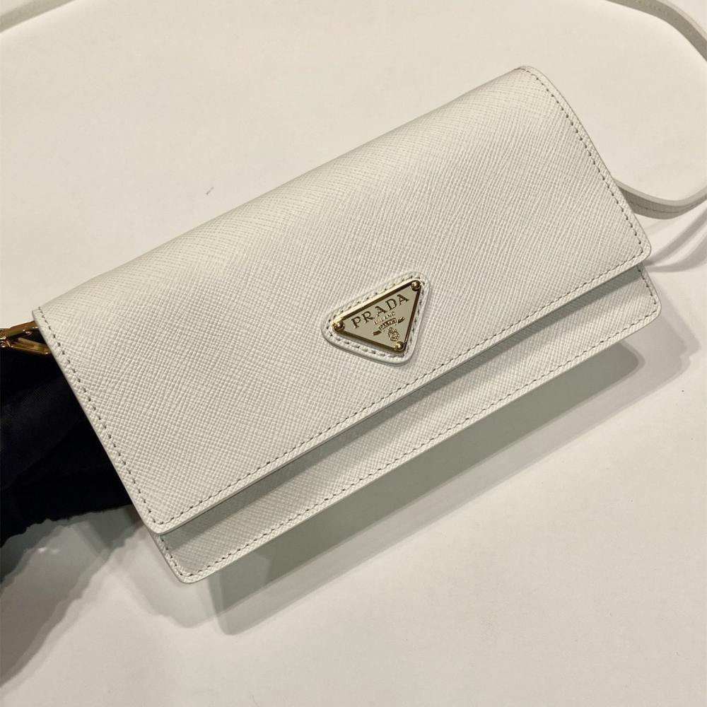 高仿Prada*Saffano系列1NF059斜挎包白色Mini免檢版