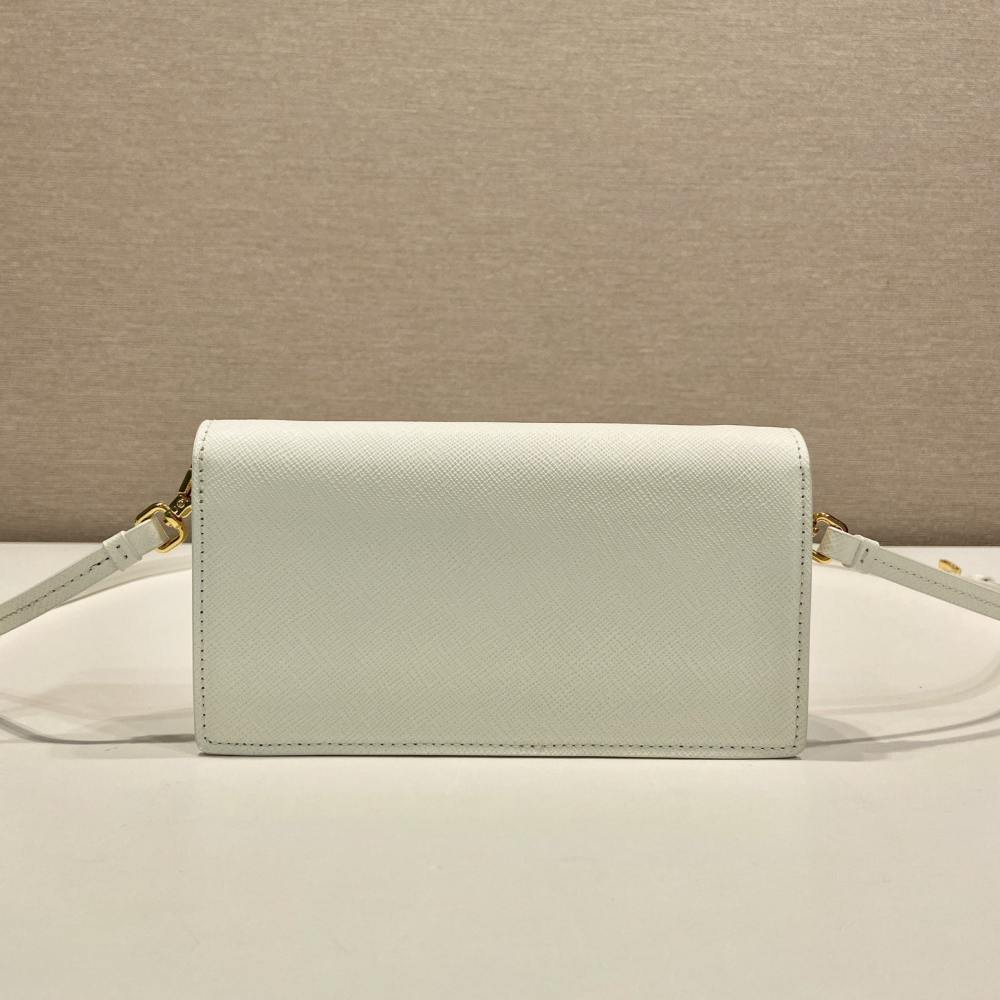 高仿Prada*Saffano系列1NF059斜挎包白色Mini免檢版
