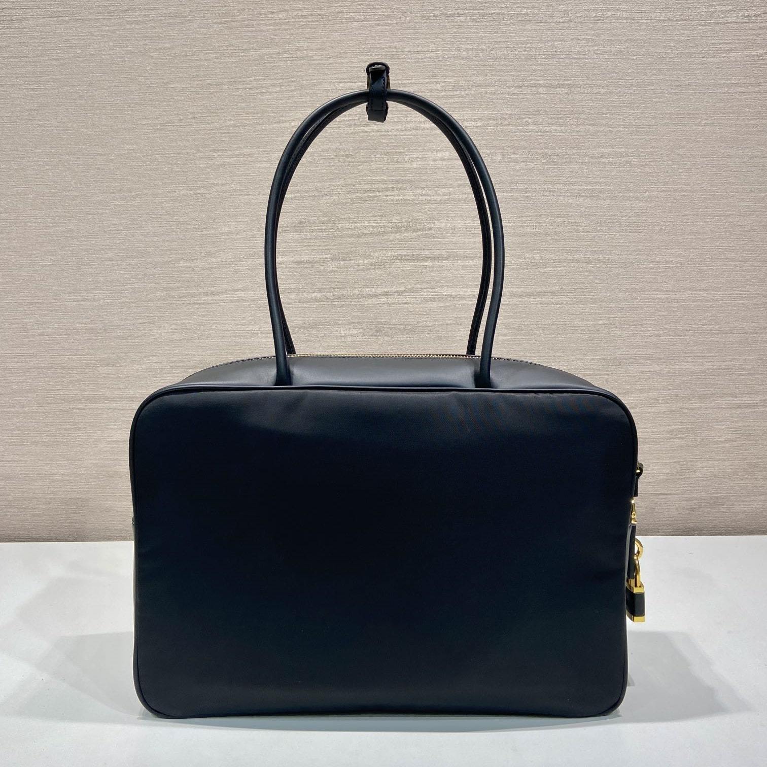 高仿Prada*RE-Nylon系列1BB131單肩手提袋黑色大號免檢版