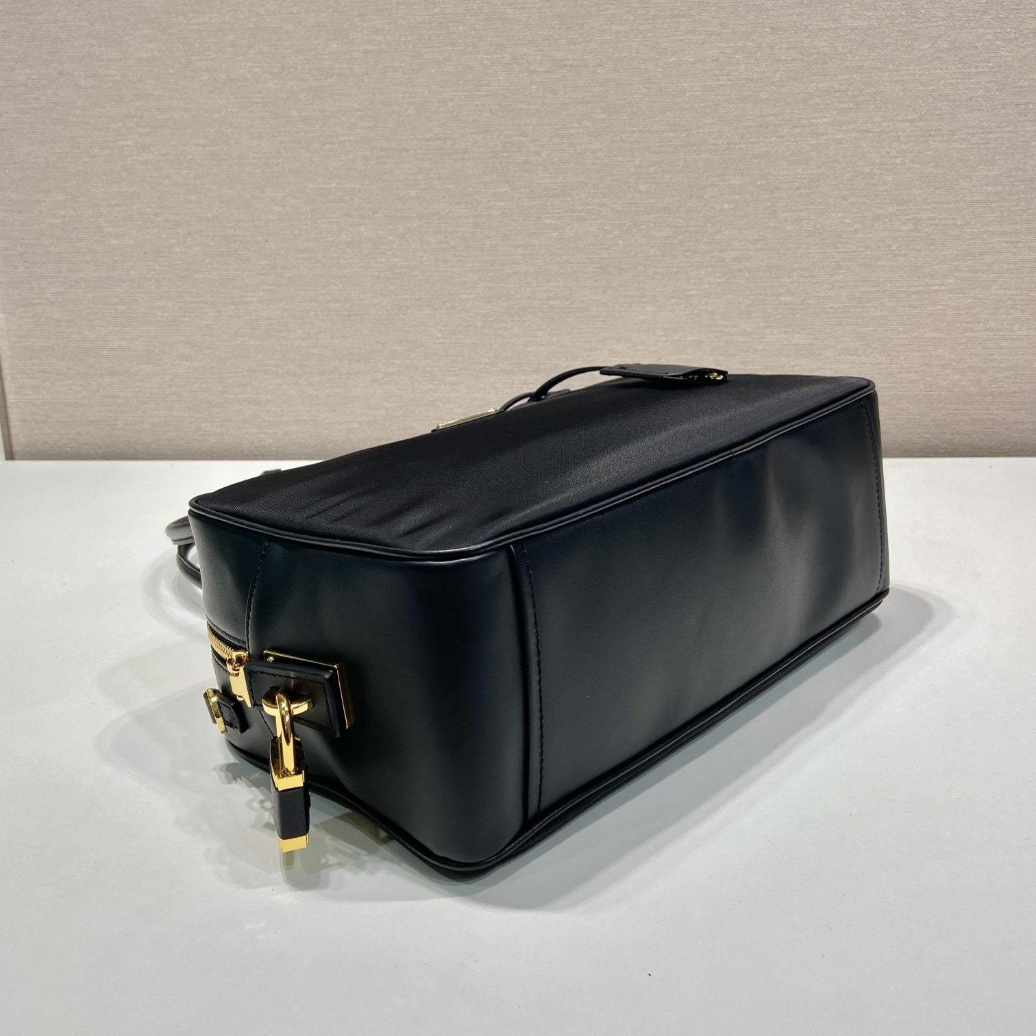 高仿Prada*RE-Nylon系列1BB132單肩手提袋黑色中號免檢版