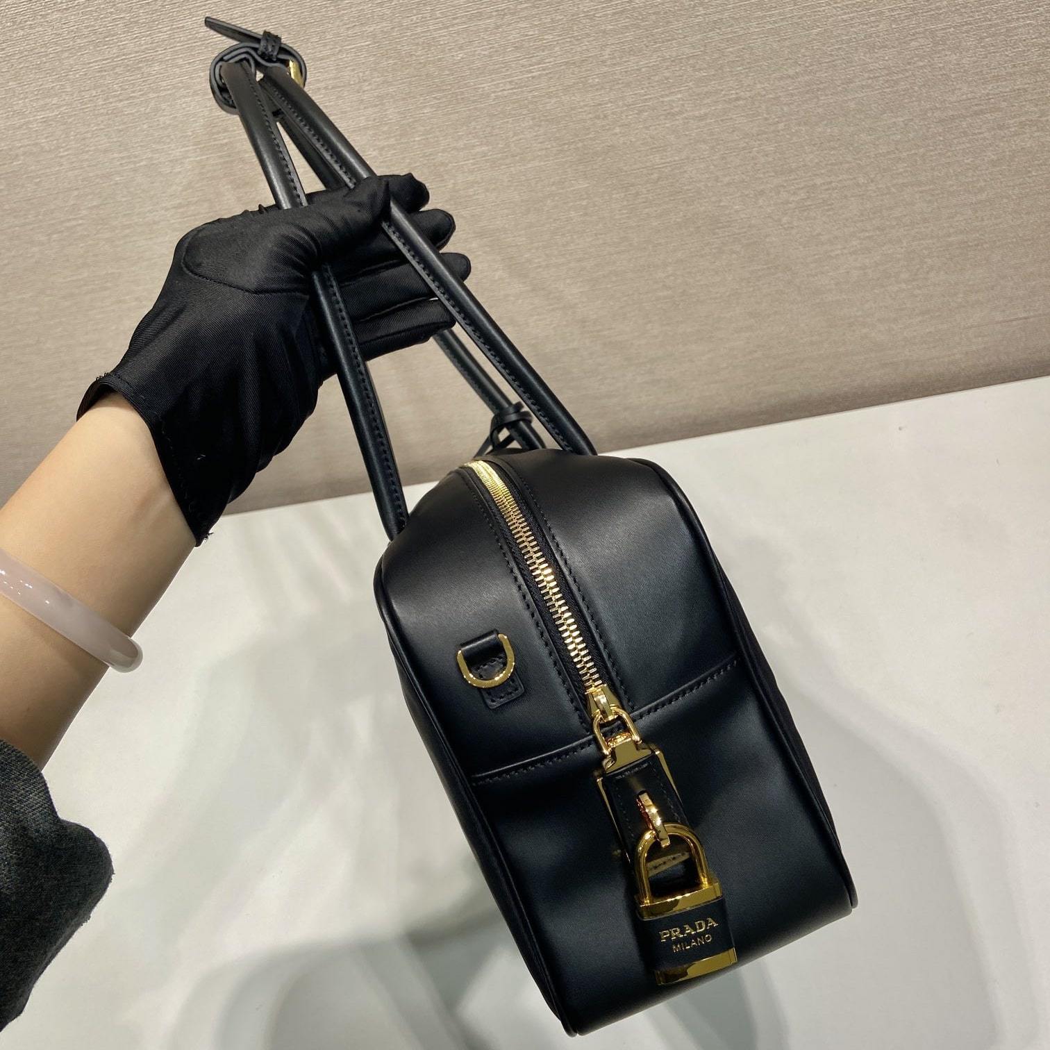 高仿Prada*RE-Nylon系列1BB132單肩手提袋黑色中號免檢版