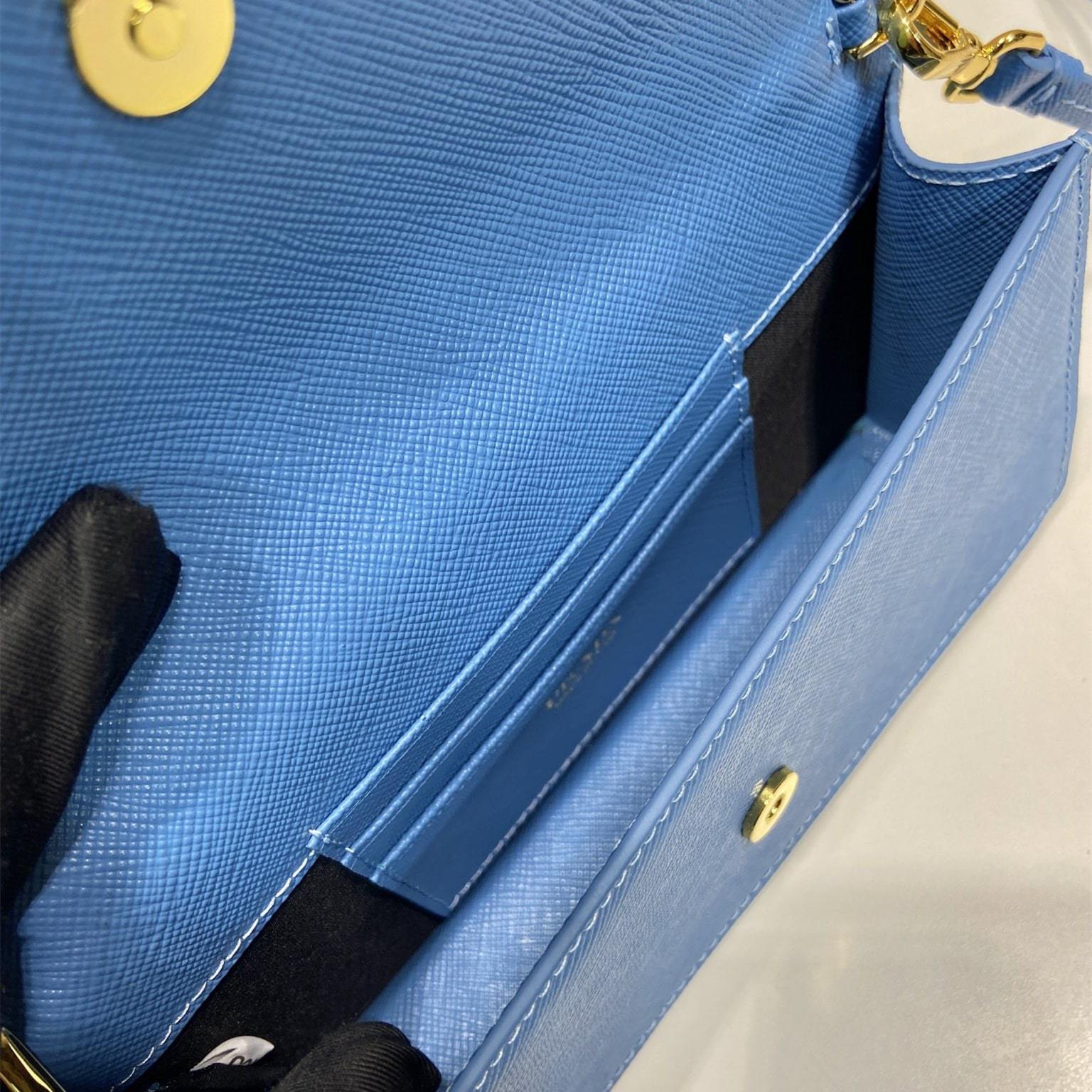 高仿Prada*Saffano系列1NF059斜挎包藍色Mini免檢版