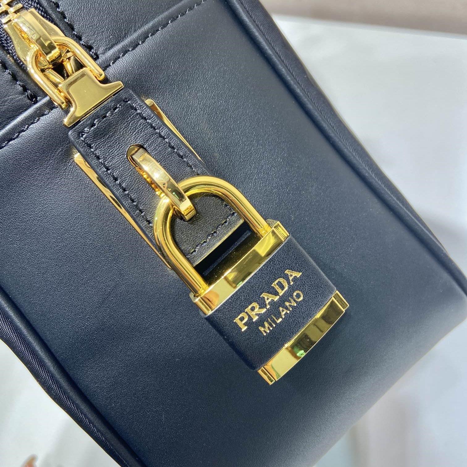高仿Prada*RE-Nylon系列1BB131單肩手提袋黑色大號免檢版