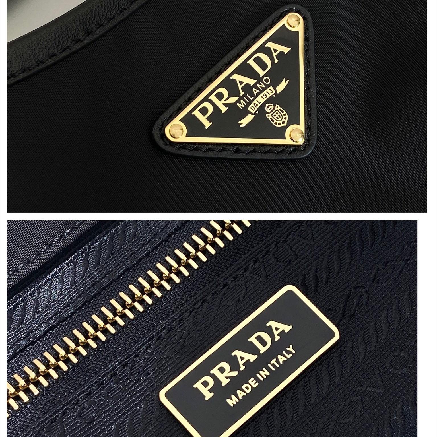 高仿Prada*RE-Nylon系列1BC244單肩購物袋黑色大號免檢版