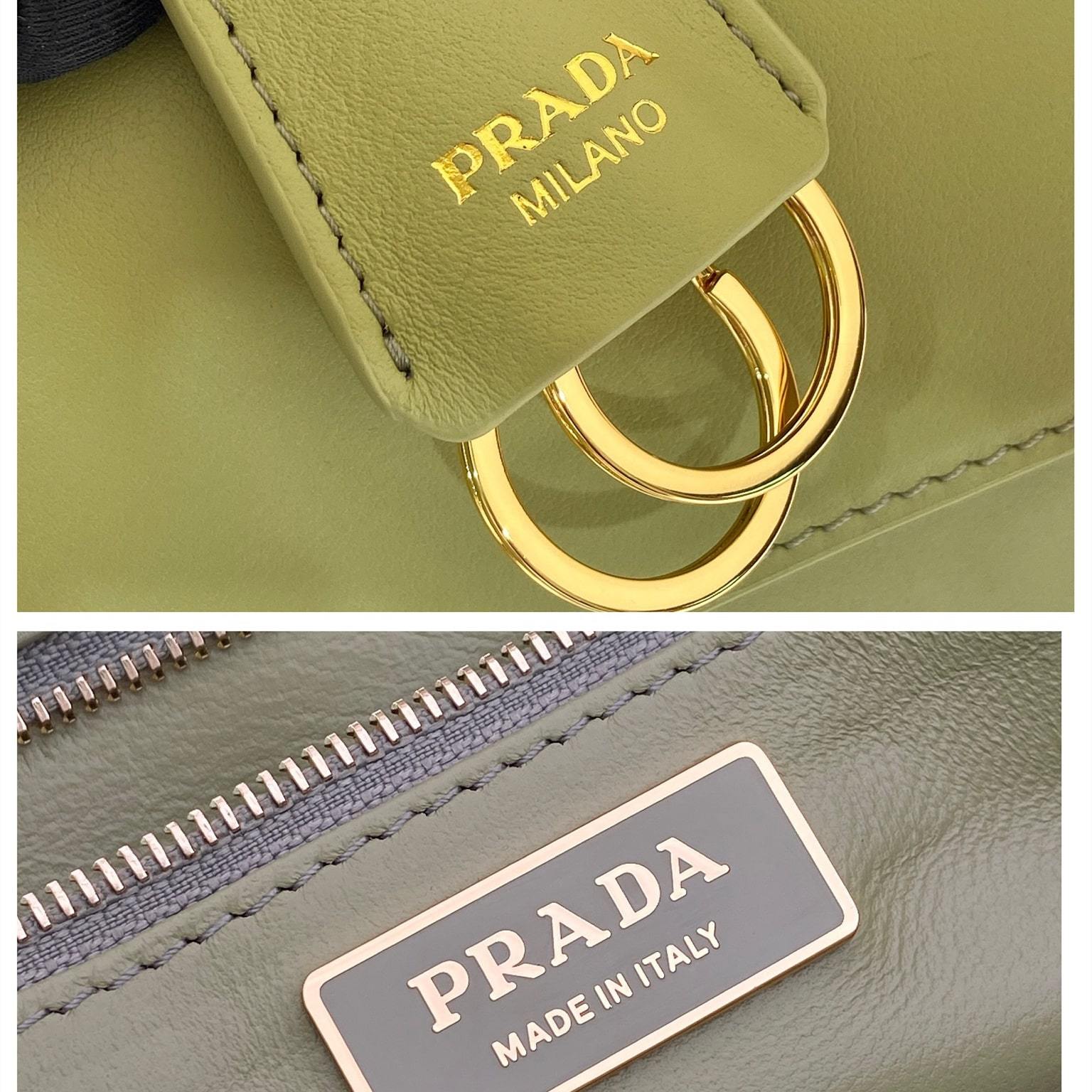 高仿Prada*SoftSound系列斜挎包綠色中號免檢版