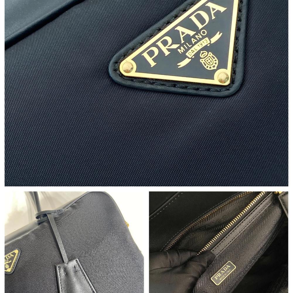 高仿Prada*RE-Nylon系列1BB131單肩手提袋黑色大號免檢版